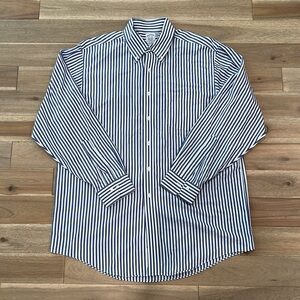 Brooks brothers classic blue white striped button shirt